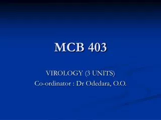 MCB 403