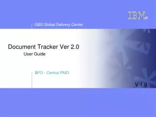 Document Tracker Ver 2.0 User Guide