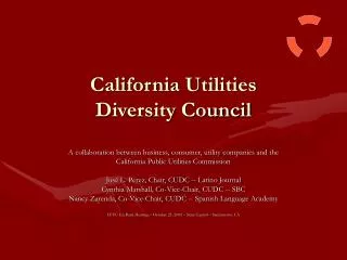 California Utilities Diversity Council