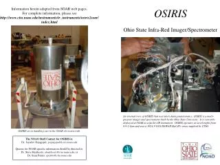 OSIRIS Ohio State Infra-Red Imager/Spectrometer