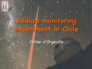 Sodium monitoring experiment in Chile