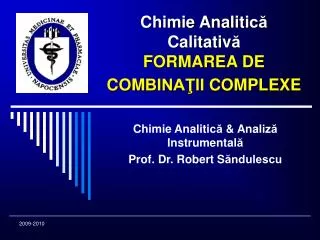 chimie anal i ti c c alitativ forma rea de com bina ii complexe