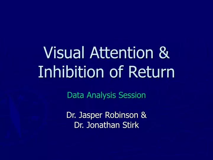 visual attention inhibition of return