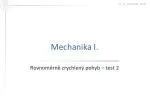 Mechanika I. - slide 1
