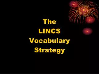 The LINCS Vocabulary Strategy