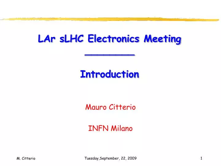 lar slhc electronics meeting introduction