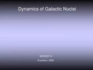Dynamics of Galactic Nuclei