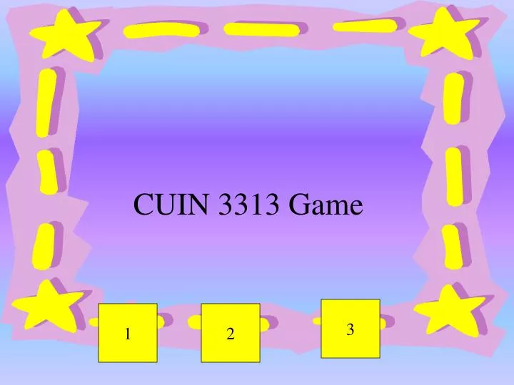 cuin 3313 game