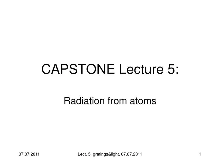 capstone lecture 5