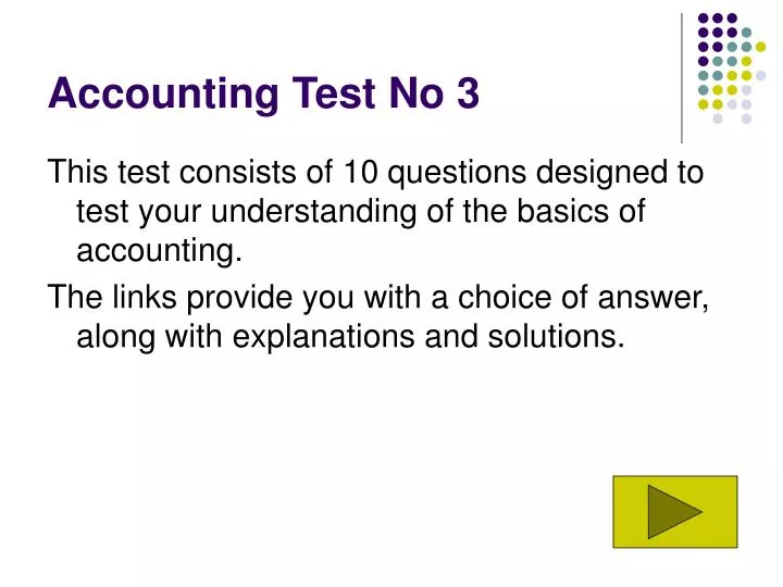 accounting test no 3
