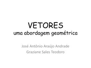 vetores uma abordagem geom trica
