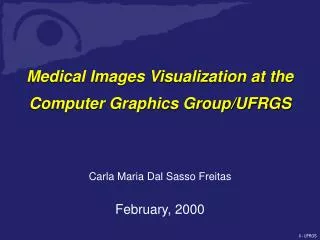 Medical Images Visualization at the Computer Graphics Group/UFRGS