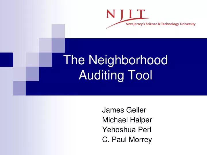 the neighborhood auditing tool