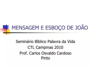 mensagem e esbo o de jo o