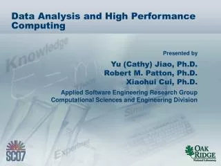 Data Analysis and High Performance Computing