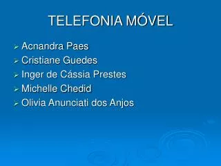 telefonia m vel