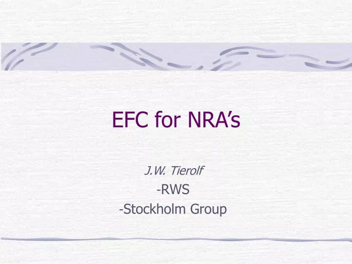 efc for nra s