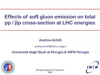 Effects of soft gluon emission on total pp / pp cross-section at LHC energies