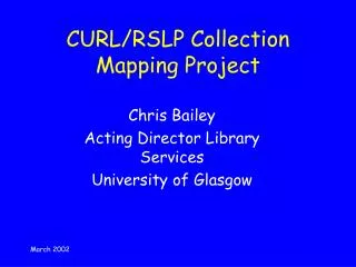 CURL/RSLP Collection Mapping Project