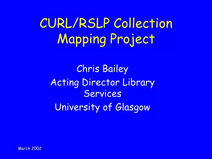 curl rslp collection mapping project