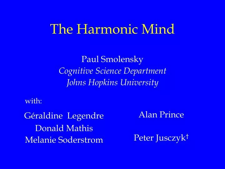 the harmonic mind