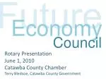 Rotary Presentation June 1, 2010 Catawba County Chamber Terry Bledsoe, Catawba County Government