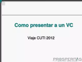 como presentar a un vc