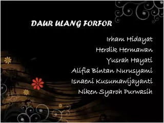 daur ulang forfor