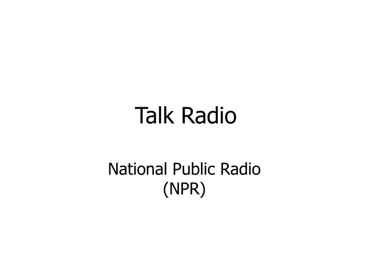 national public radio npr