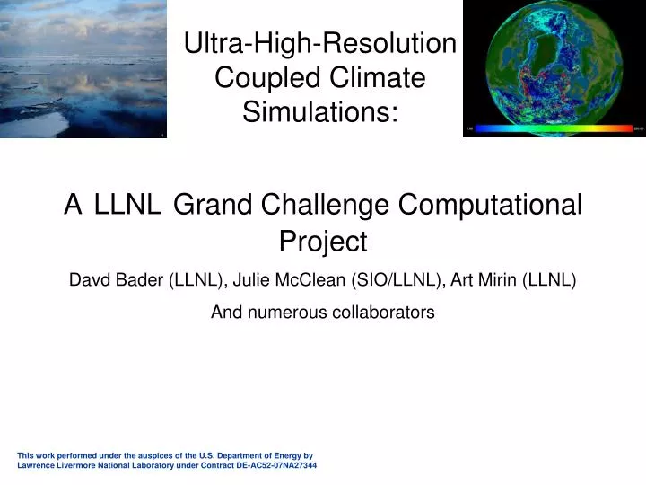 ultra high resolution coupled climate simulations