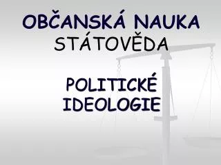 ob ansk nauka st tov da politick ideologie