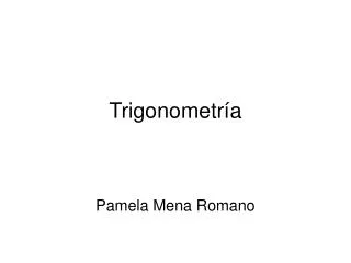 trigonometr a