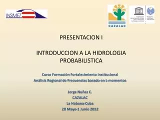 presentacion i introduccion a la hidrologia probabilistica