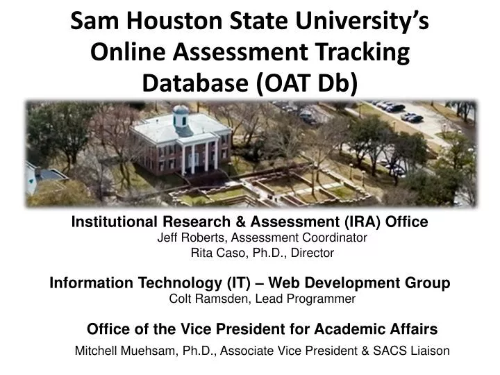 sam houston state university s online assessment tracking database oat db