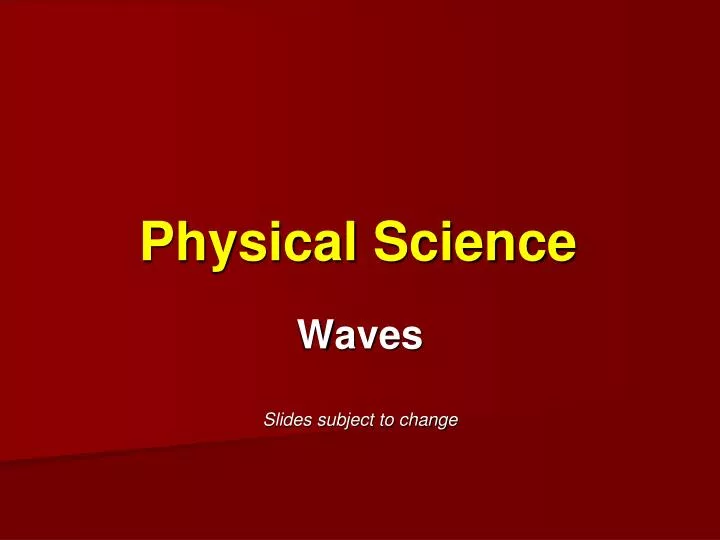 physical science