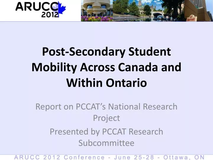 post secondary student mobility across canada and within ontario