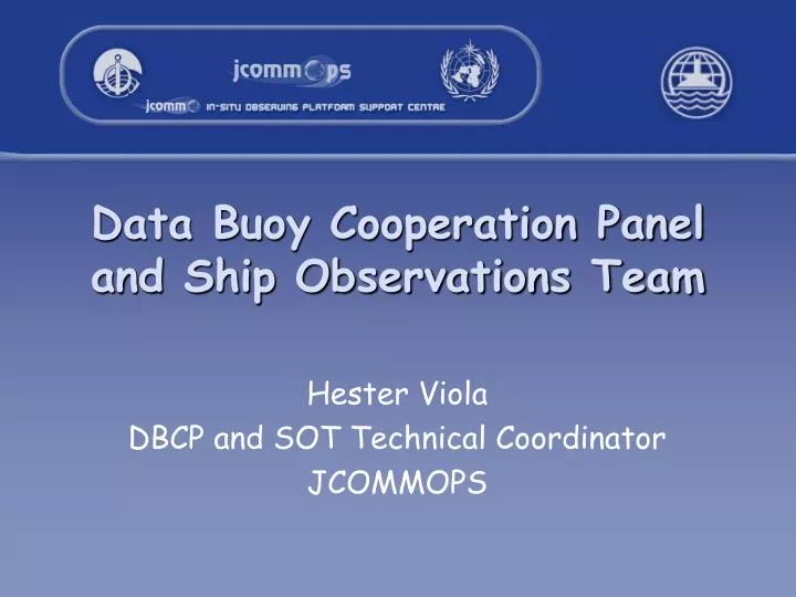 data buoy cooperation panel and ship observations team