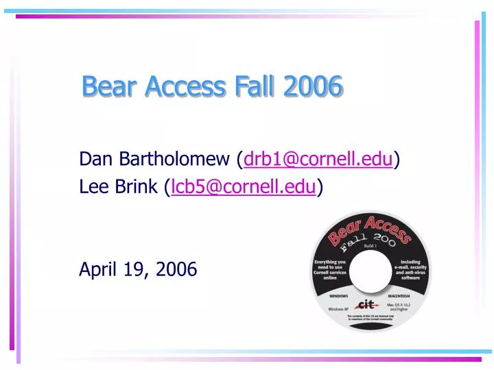 bear access fall 2006
