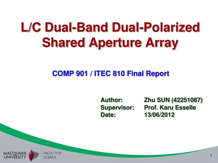 l c dual band dual polarized shared aperture array
