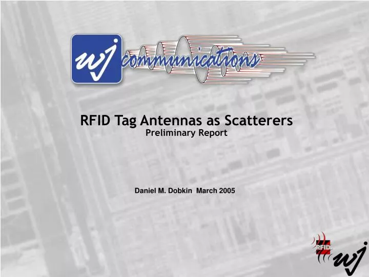 rfid tag antennas as scatterers preliminary report