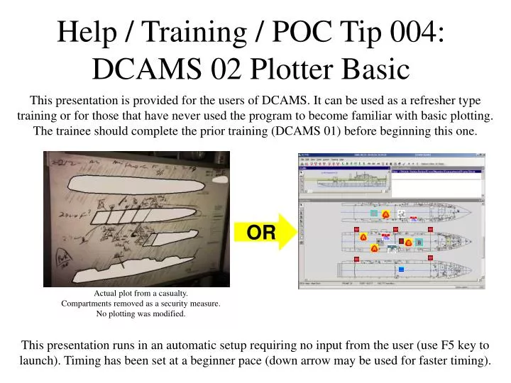 help training poc tip 004 dcams 02 plotter basic