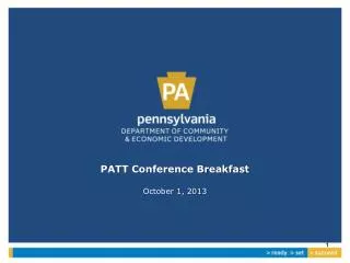 PATT Conference Breakfast October 1, 2013