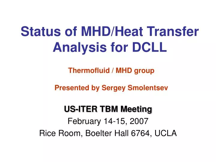 status of mhd heat transfer analysis for dcll