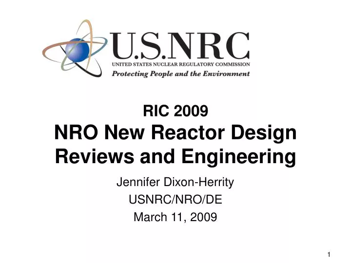 ric 2009 nro new reactor design reviews and engineering