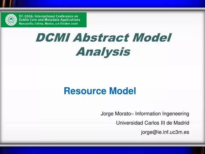 dcmi abstract model analysis