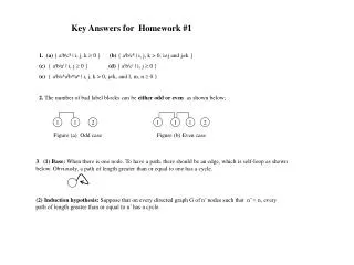 Key Answers for Homework #1