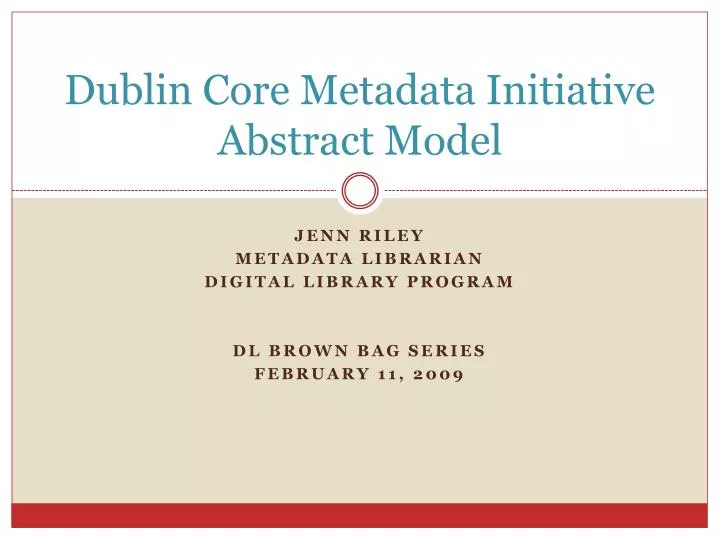 dublin core metadata initiative abstract model