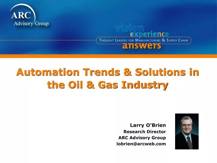 automation trends solutions in the oil gas industry