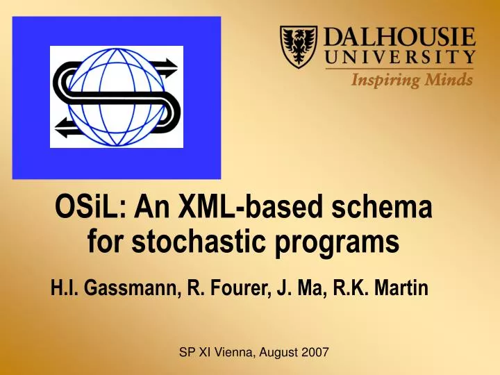 osil an xml based schema for stochastic programs