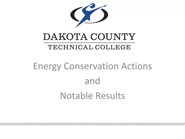 energy conservation actions and notable results